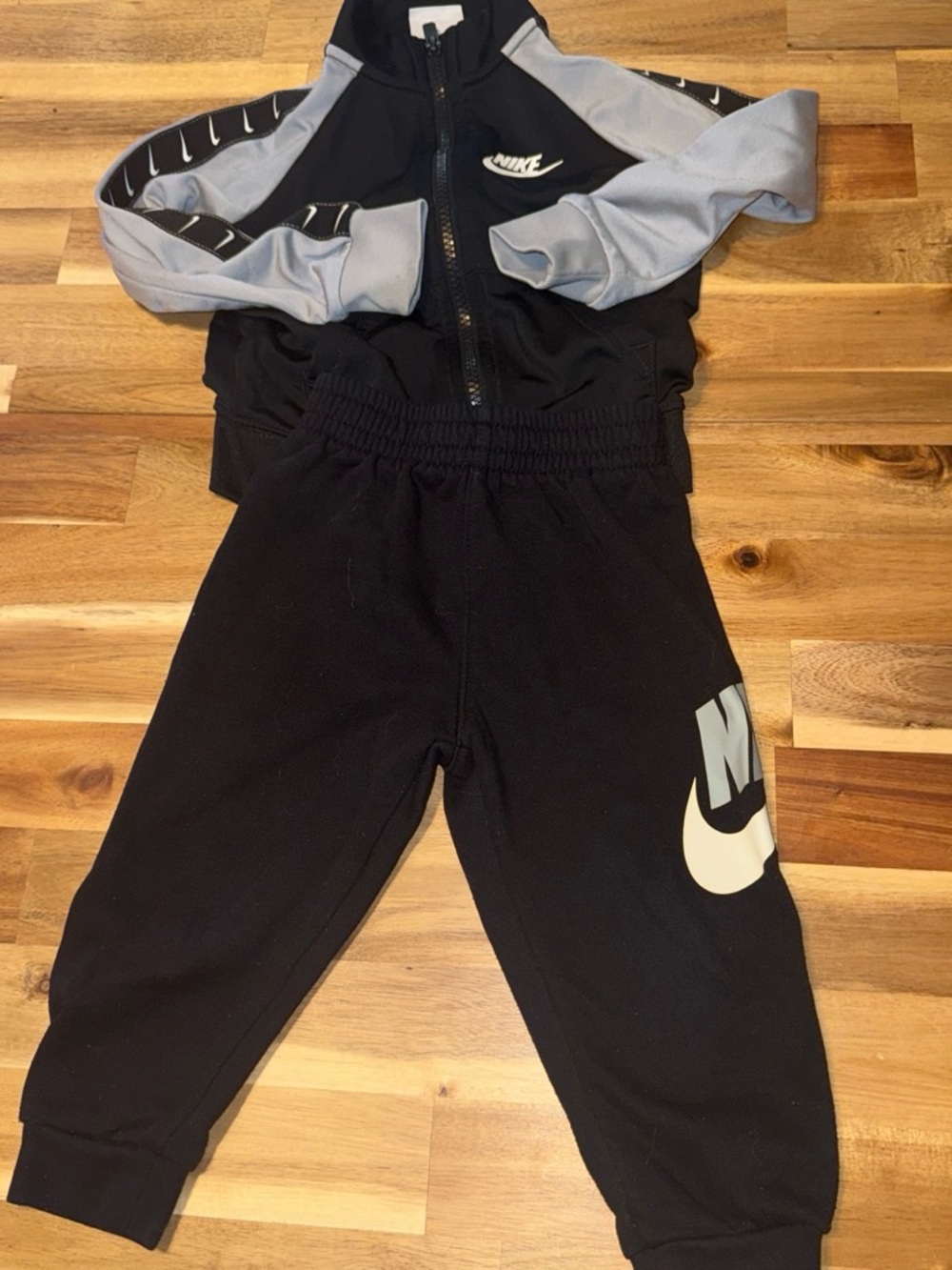 Nike Black & Gray Kids Jogger Set